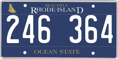 RI license plate 246364
