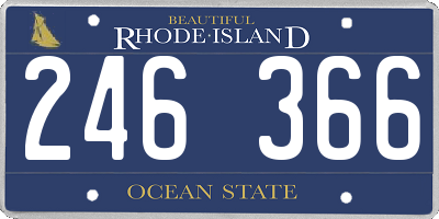 RI license plate 246366