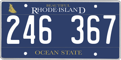 RI license plate 246367