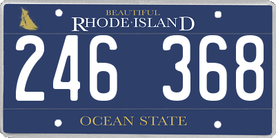 RI license plate 246368
