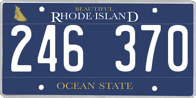 RI license plate 246370