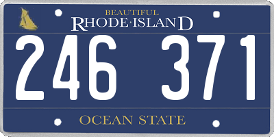 RI license plate 246371