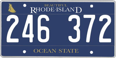 RI license plate 246372