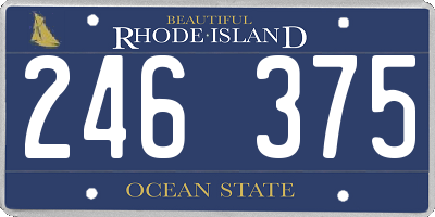 RI license plate 246375