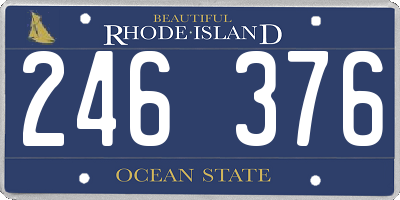 RI license plate 246376