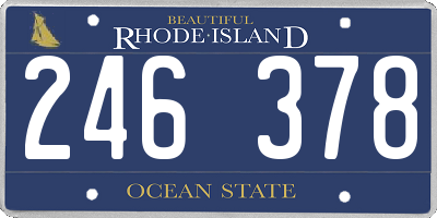 RI license plate 246378
