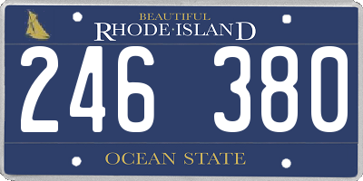 RI license plate 246380