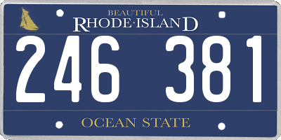 RI license plate 246381