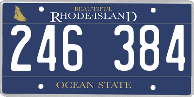 RI license plate 246384