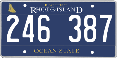 RI license plate 246387