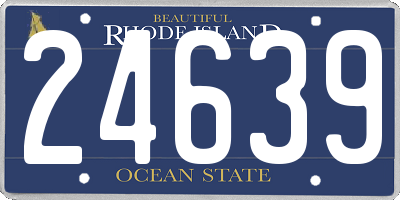 RI license plate 24639