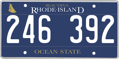 RI license plate 246392