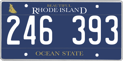 RI license plate 246393