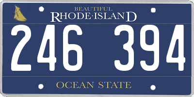 RI license plate 246394