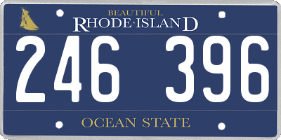 RI license plate 246396