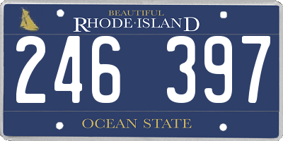 RI license plate 246397