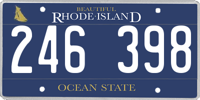 RI license plate 246398