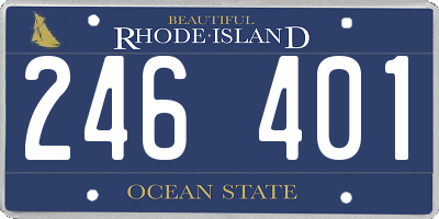 RI license plate 246401