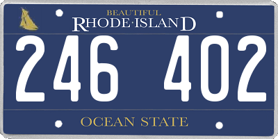 RI license plate 246402