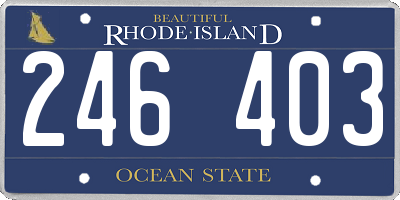 RI license plate 246403