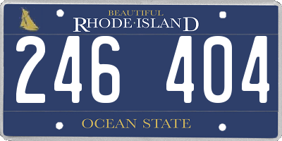RI license plate 246404