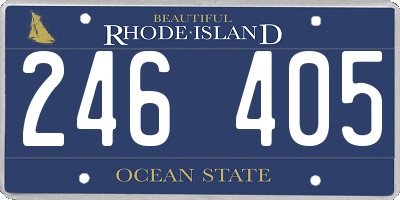 RI license plate 246405