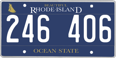 RI license plate 246406