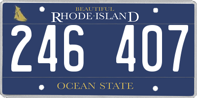 RI license plate 246407