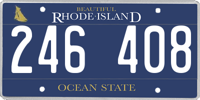 RI license plate 246408