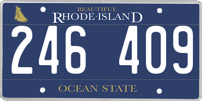 RI license plate 246409