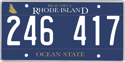 RI license plate 246417