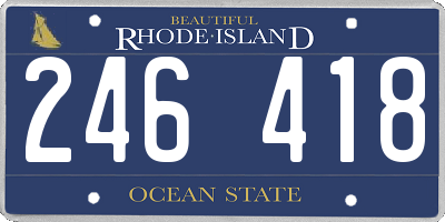 RI license plate 246418