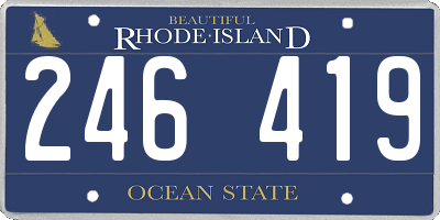 RI license plate 246419