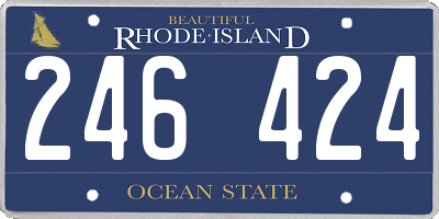 RI license plate 246424