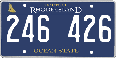 RI license plate 246426