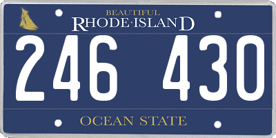 RI license plate 246430