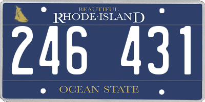 RI license plate 246431