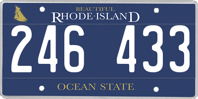 RI license plate 246433