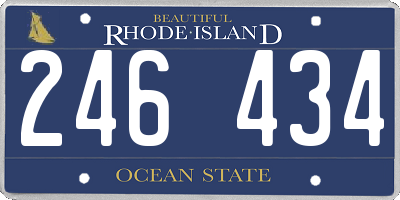 RI license plate 246434