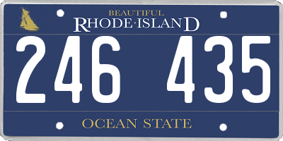 RI license plate 246435