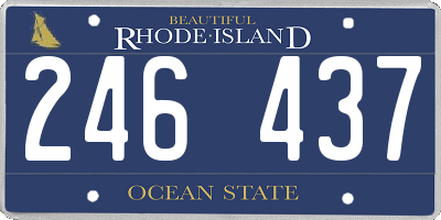 RI license plate 246437