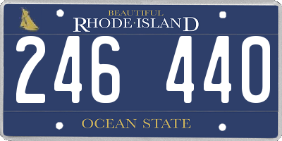 RI license plate 246440