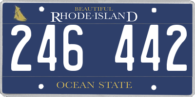 RI license plate 246442