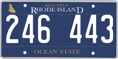 RI license plate 246443