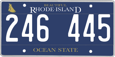 RI license plate 246445