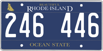 RI license plate 246446