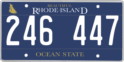 RI license plate 246447