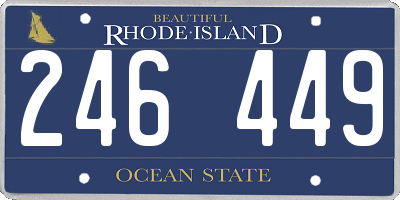 RI license plate 246449