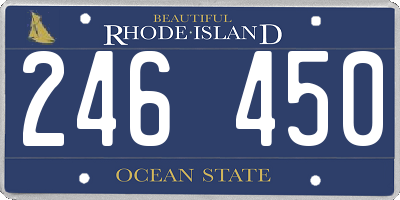 RI license plate 246450