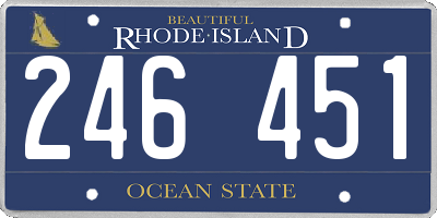 RI license plate 246451